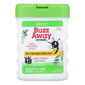 Quantum Buzz Away Extreme Repellent Pop-Up Towelette Dispenser - 25 Towelettes