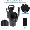 2 In 1 Car Cup Holder Extender Adapter 360Â° Rotating Dual Cup Mount Organizer Holder For Most 20 oz Up To 5.9in Coffee Bottle