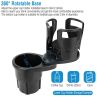 2 In 1 Car Cup Holder Extender Adapter 360Â° Rotating Dual Cup Mount Organizer Holder For Most 20 oz Up To 5.9in Coffee Bottle