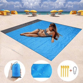 1pc Outdoor Camping Picnic Mat; Oxford Cloth Portable Mat; Folding Waterproof Moisture-proof Mat For Beach (Color: Army Green)