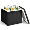 3-In-1 Patio 10 Gallon Ice Cube Cooler Box Table Stool Storage W/Handle