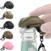 Creative Mini Helmet Keychain; Hiking Camping Bottle Opener; Creative Gift For Boys Girls Adults Schoolbag Wallet Car Key Decor